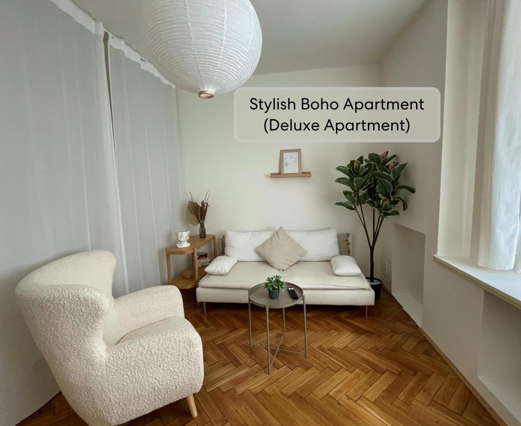 Urban Retreat I Modern Boho Apartments In Lovely Letna District - 10 Minutes From Old Town Прага Екстериор снимка